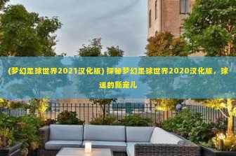 (梦幻足球世界2021汉化版) 探秘梦幻足球世界2020汉化版，球迷的新宠儿